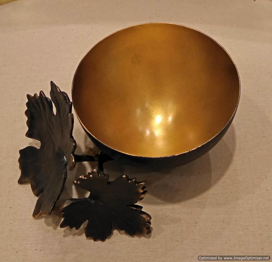 Maple Leaf Metal Bowl
