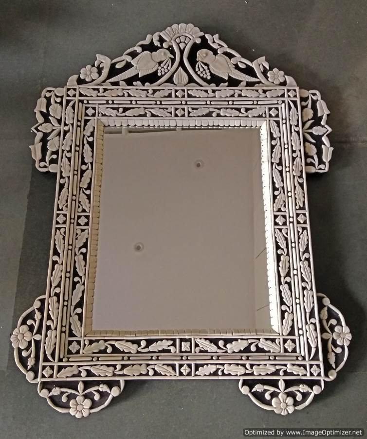 Carved Marble Mirror