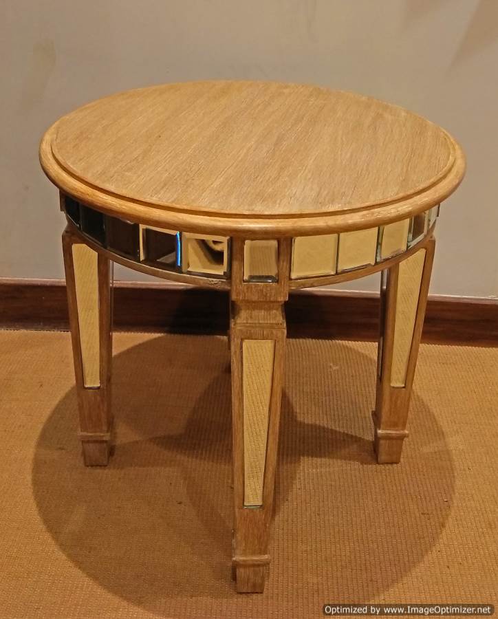 Wooden Mirror Design Side Table