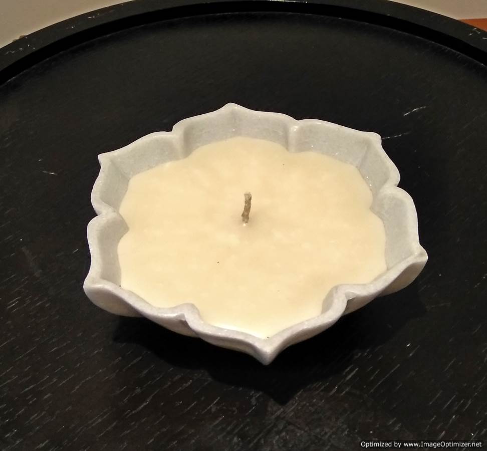 Marble Votive filled Candle